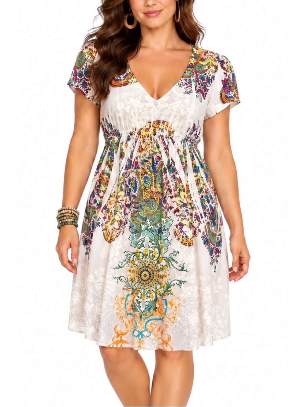 R. Rouge Boho Paisley Print Dress – Size Medium